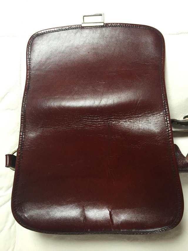 Image 2 of Brown leather handbag vintage/retro
