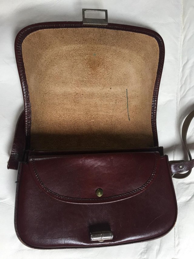 Image 3 of Brown leather handbag vintage/retro