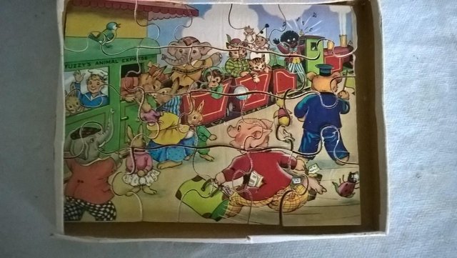 Image 2 of Vintage Wooden Jigsaw High Spot Puzzle - Fuzzy The Fireman