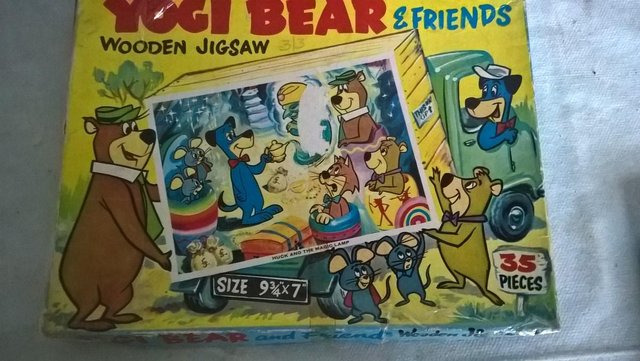 Preview of the first image of Yogi Bear & Friends Wooden Jigsaw  Huck and the Magic Lamp.
