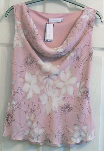 Preview of the first image of BNWT LADIES PINK COWL NECK TOP BY AUTONOMY - SZ 12 (B1).