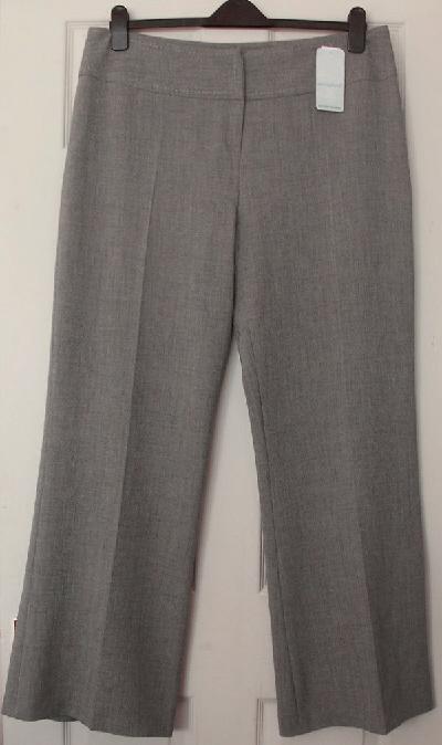 Preview of the first image of BNWT LADIES GREY WIDE LEG TROUSERS BY ATMOSPHERE (B2).