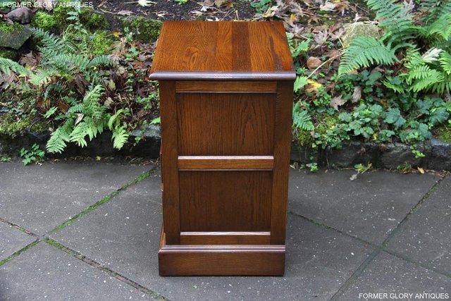 Image 29 of OLD CHARM LIGHT OAK BEDSIDE CABINET PHONE LAMP TABLE STAND