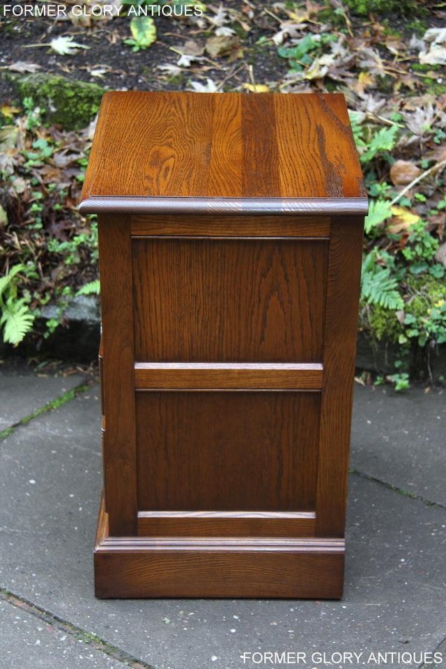 Image 33 of OLD CHARM LIGHT OAK BEDSIDE CABINET PHONE LAMP TABLE STAND