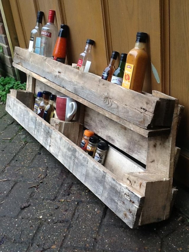 Image 2 of Handmade industrial/ country pallet spice rack
