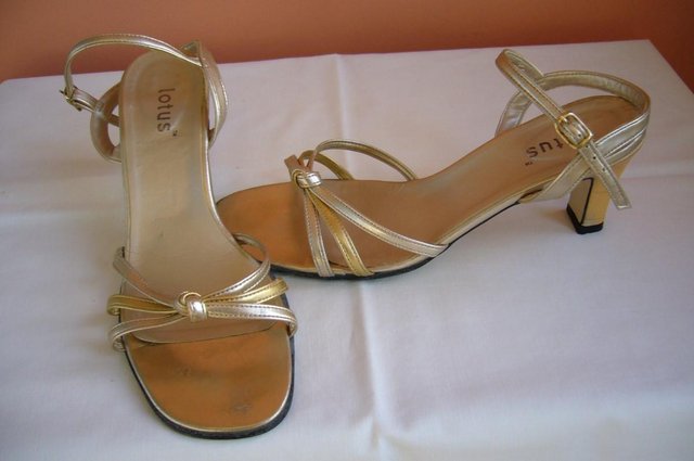 Image 2 of Sandals, Gold Strap