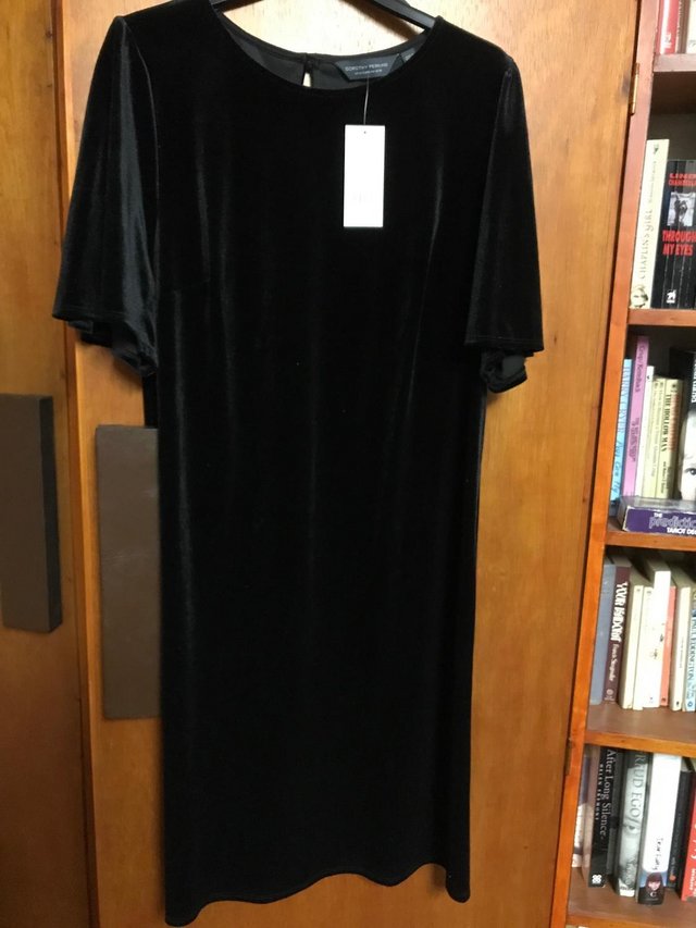 Image 2 of Black velvety dress