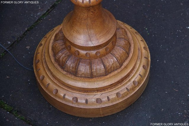 Image 12 of NIGEL RUPERT GRIFFITHS SOLID CARVED OAK STANDARD CHAIR LAMP