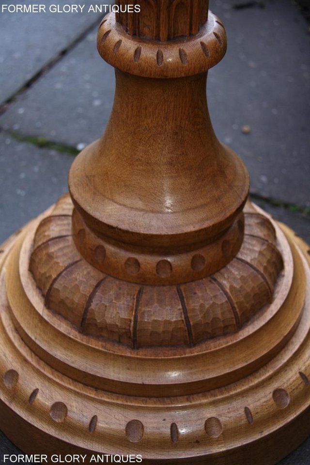 Image 13 of NIGEL RUPERT GRIFFITHS SOLID CARVED OAK STANDARD CHAIR LAMP