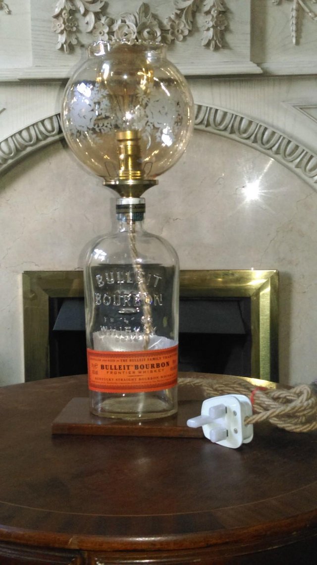 Preview of the first image of Bulleit Bourbon 'one off' Table Lamp.