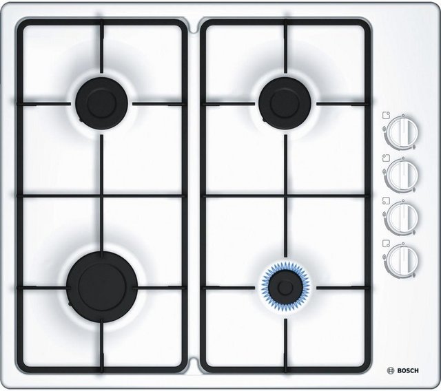 Preview of the first image of BOSCH 60CM WHITE GAS HOB-CAST IRON PAN SUPPORTS-NEW-WOW.