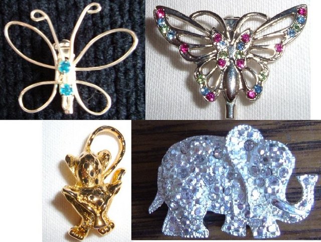 Image 2 of Vintage Costume Jewellery Brooches