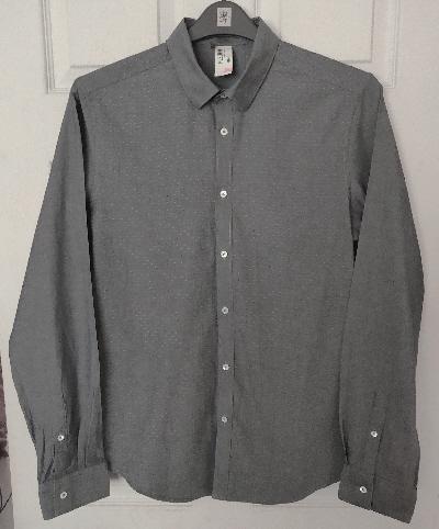 Preview of the first image of Men's Grey Patterned Long Sleeve Shirt By Ben Sherman - Sz M.
