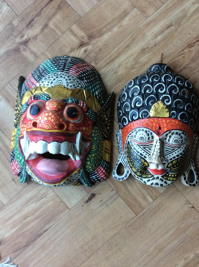 Preview of the first image of Two fabulous masks from Thailand.