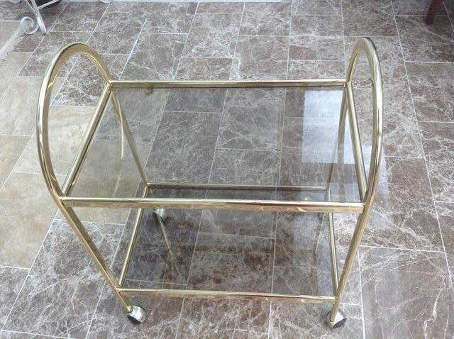Preview of the first image of Italian Vintage TABLE-glass and brass.