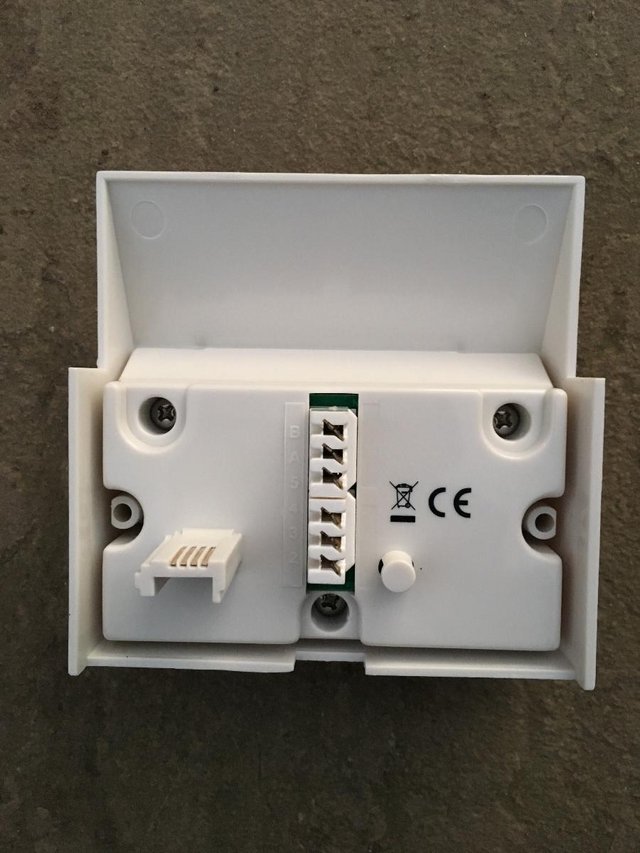 Preview of the first image of BT Telephone ADSL Broadband Faceplate Filter Adaptor.