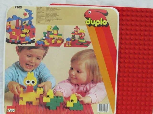 Preview of the first image of Duplo by Lego Red Building Plate 2305 – Vintage.