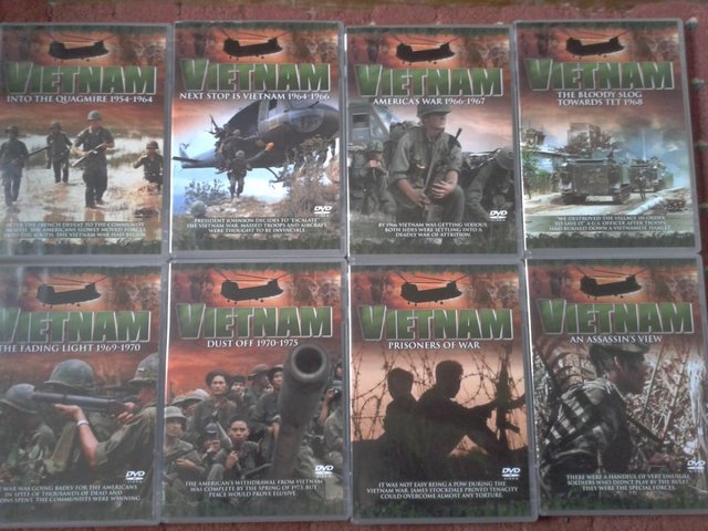 Preview of the first image of A set of 8 x Vietnam war DVD's, Excellent condition.
