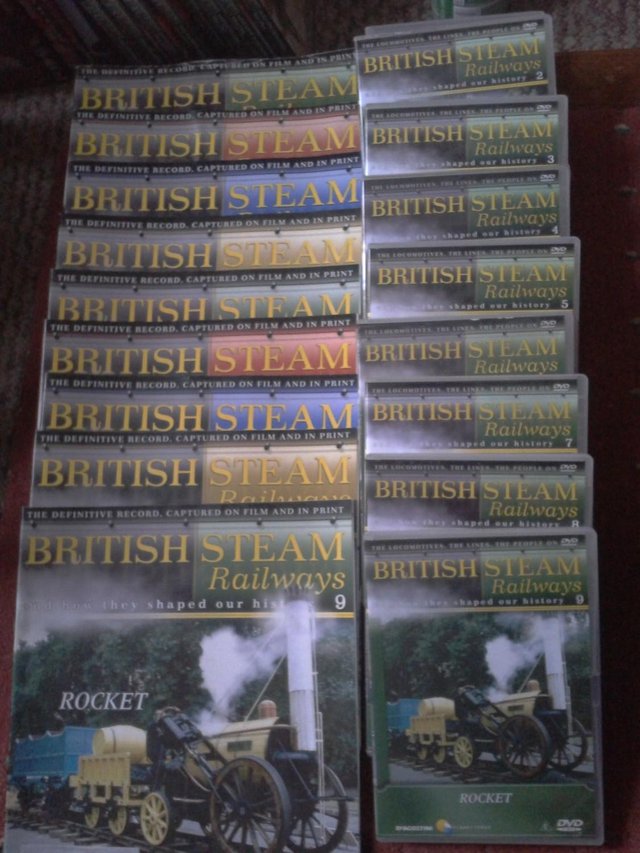 Preview of the first image of 9 Steam train DVD's and magazines in good condition.