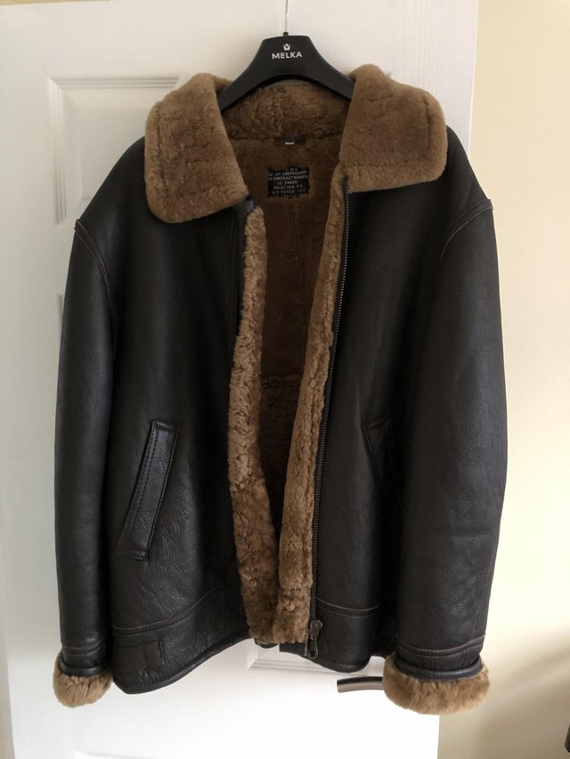 Preview of the first image of Sheepskin flying jacket good condition XL.