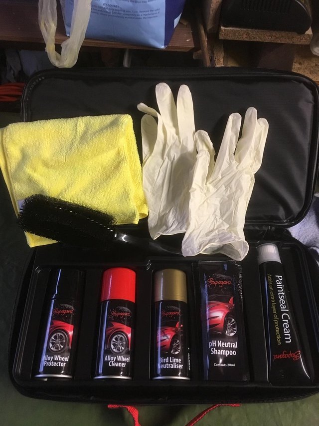 Preview of the first image of Supaguard Car Cleaning / Valet Kit in handy Zip Carry Case.