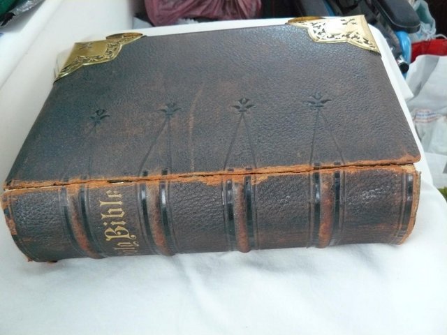 Image 6 of Cassell's Illustrated Family Bible c1880 Leather/brass bound
