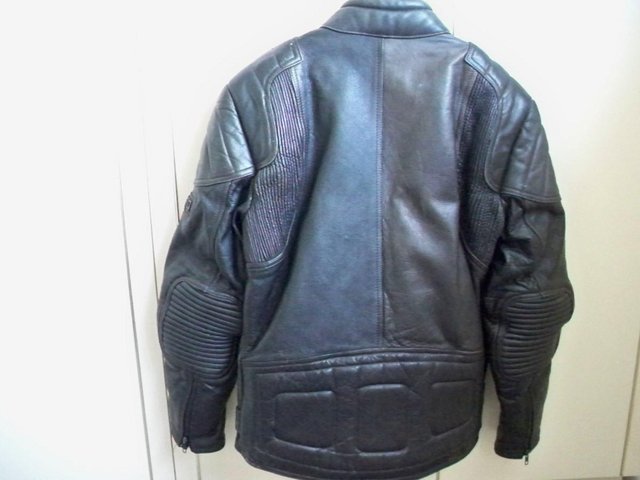 Image 3 of Genuine Leather Jacket Black padded