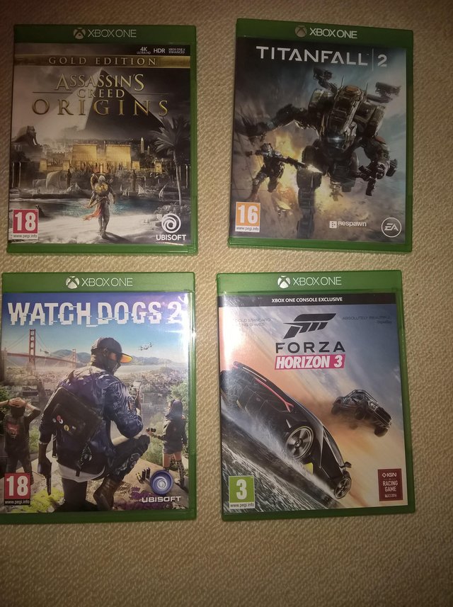 Image 2 of xbox one games-AC Origins/watchdogs2/Titanfall 2/Forza 3