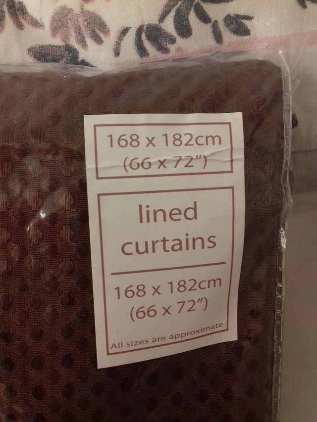 Image 3 of Lined Waffle Effect Curtains