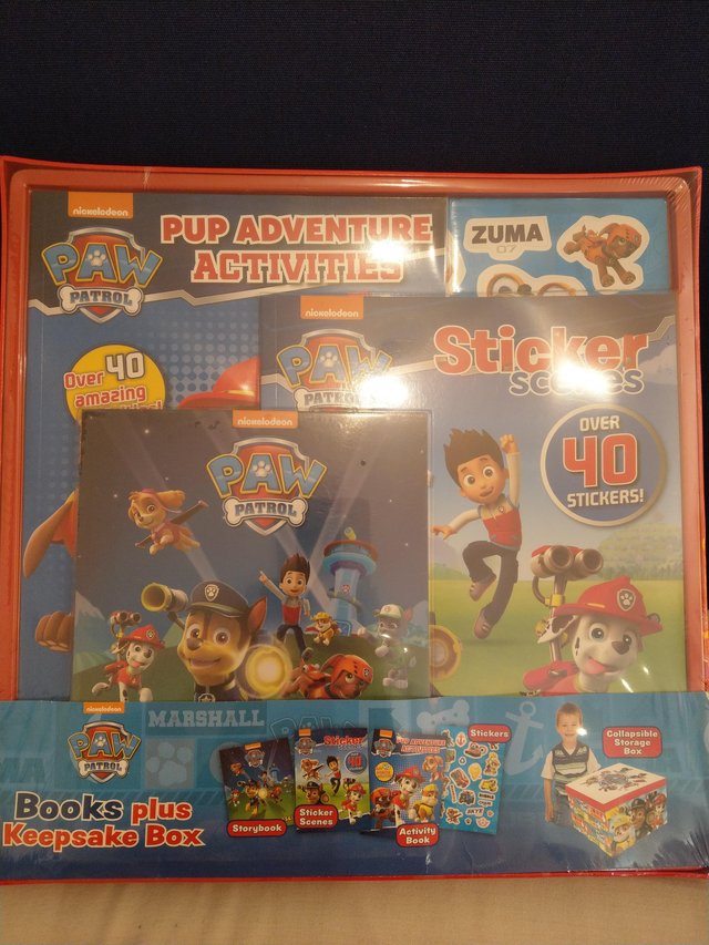 Preview of the first image of PAW Patrol books plus keepsake box.