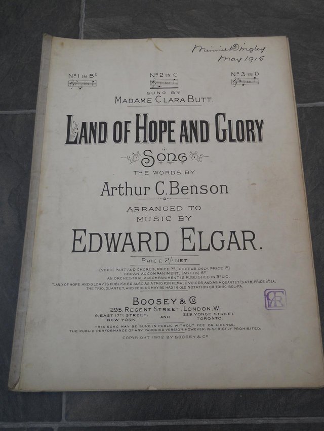 Preview of the first image of Land of Hope and Glory Arranged to Music by Edward Elgar.