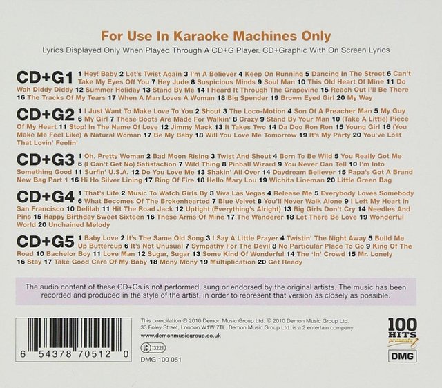 Image 2 of 100 Hits 60's Karaoke 5 CD set (Incl P&P)