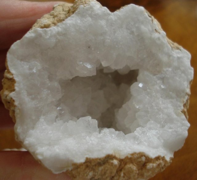 Image 3 of MEDIUM NATURAL GEODE ROCK WITH CLUSTER CRYSTALS FROM MOROCCO