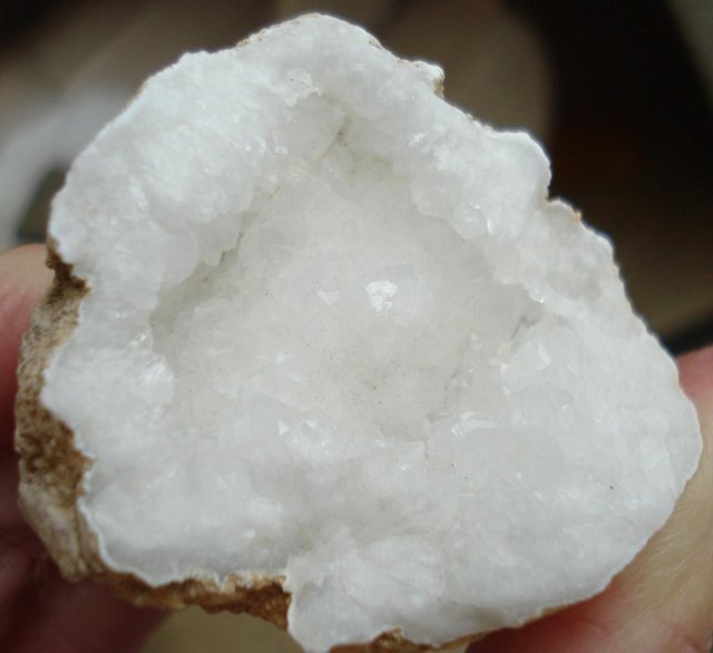 Image 2 of SMALL NATURAL GEODE ROCK WITH CLUSTER CRYSTALS FROM MOROCCO