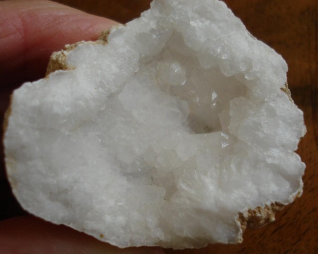 Image 3 of SMALL NATURAL GEODE ROCK WITH CLUSTER CRYSTALS FROM MOROCCO