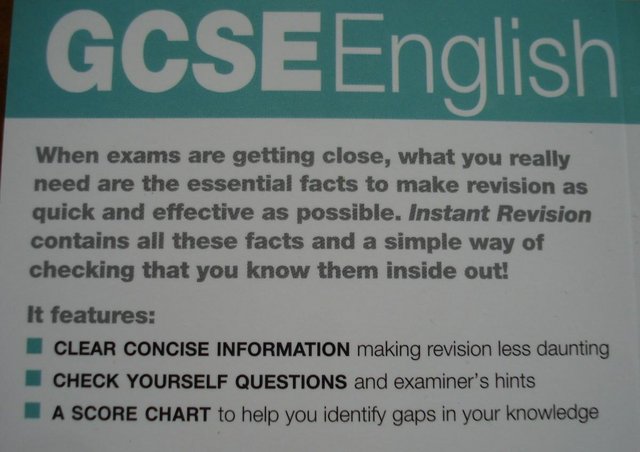 Image 2 of NEW COLLINS GCSE ENGLISH INSTANT REVISION GUIDE POCKET SIZE