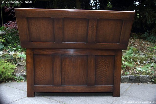Image 30 of TITCHMARSH & GOODWIN STYLE OAK BLANKET CHEST TOY BOX COFFER