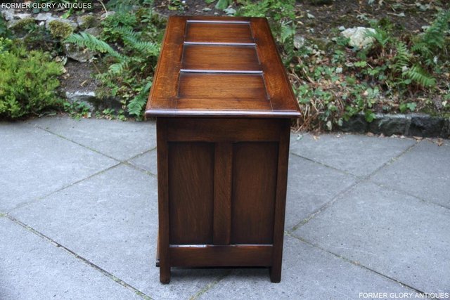 Image 33 of TITCHMARSH & GOODWIN STYLE OAK BLANKET CHEST TOY BOX COFFER