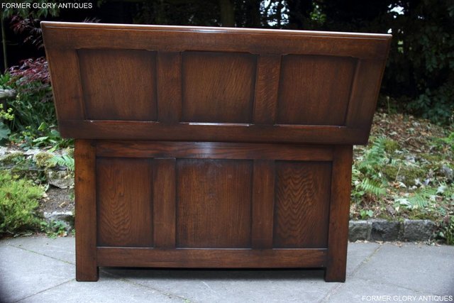 Image 80 of TITCHMARSH & GOODWIN STYLE OAK BLANKET CHEST TOY BOX COFFER
