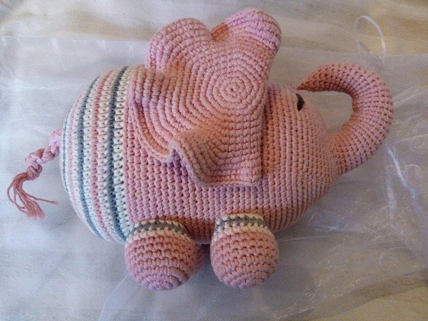 Preview of the first image of Brand new Crochet/knitted Elephant.