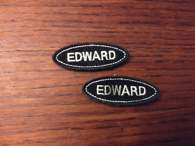 Preview of the first image of EDWARD Embroidered Name Patch with Velcro.