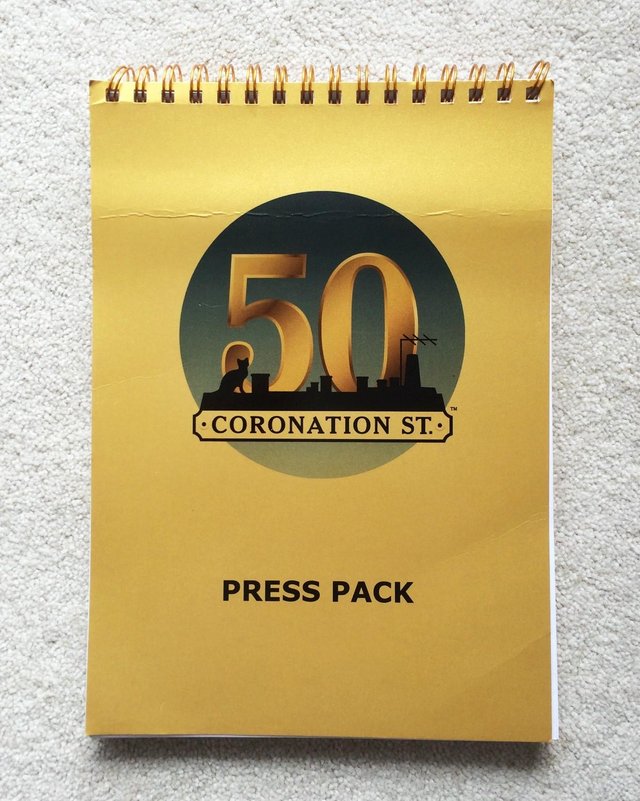 Preview of the first image of RARE CORONATION STREET CORRIE 50th ANNIVERSARY PRESS PACK.