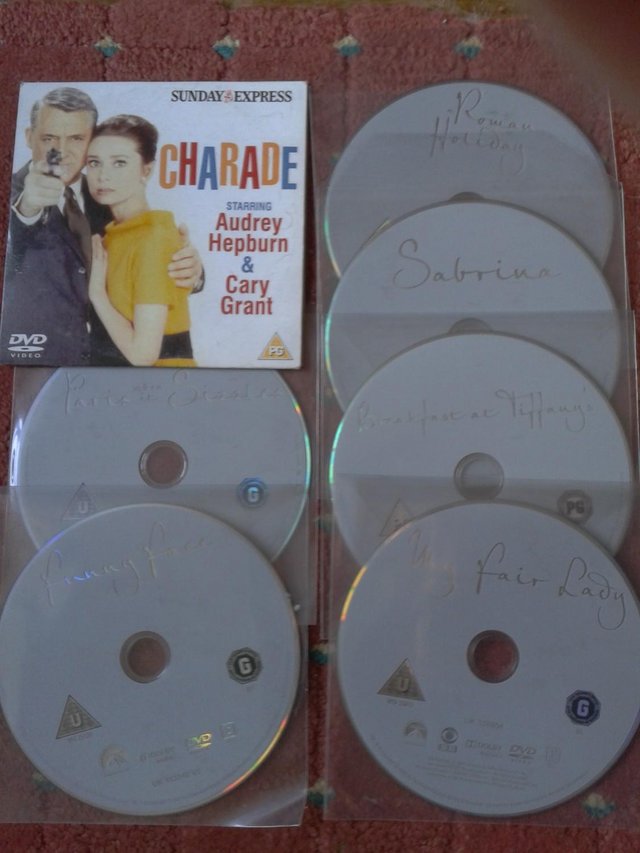 Preview of the first image of 7 Audrey Hepburn Dvd's.