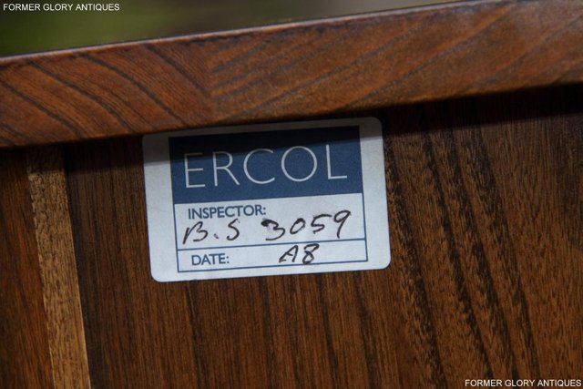 Image 24 of ERCOL GOLDEN DAWN CORNER TV CABINET HI FI CD DVD STAND TABLE