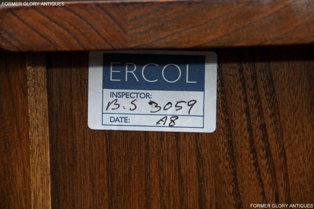 Image 48 of ERCOL GOLDEN DAWN CORNER TV CABINET HI FI CD DVD STAND TABLE
