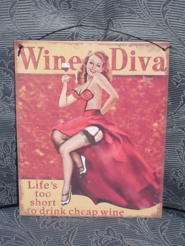 Preview of the first image of Metal Sign – Wine Diva.
