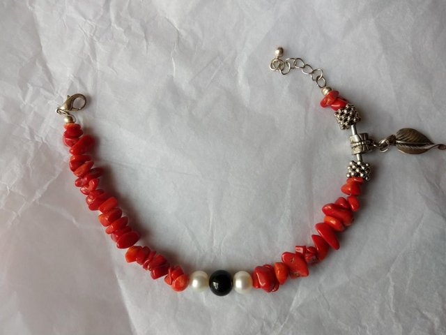 Preview of the first image of Red Coral bracelet..