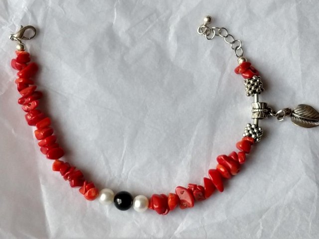 Image 3 of Red Coral bracelet.