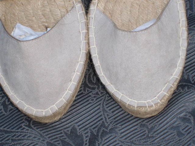 Image 4 of ASOS Light Grey Lace-Up Espadrille Shoes - Size 5/38 NEW!