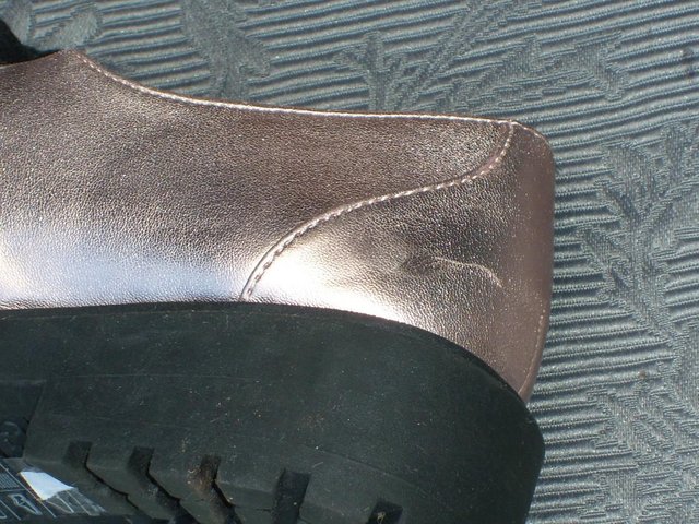 Image 3 of H&M DIVIDED Metallic Rose Gold Platform Shoes Size 5/38 NEW!